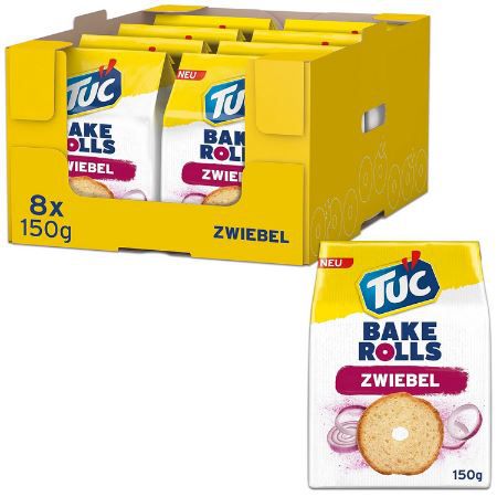 8er Pack TUC Bake Rolls Zwiebel, je 150g ab 10,79€ (statt 16€)