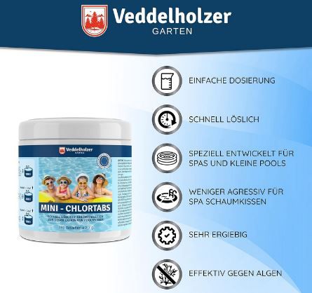 Veddelholzer 180 Mini Chlortabletten für 16,10€ (statt 22€)