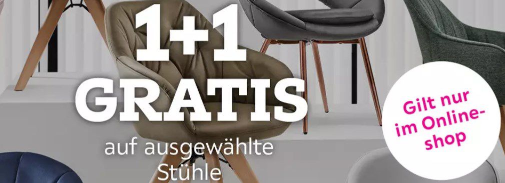 Mömax: 2 Stühle zum Preis von 1   z.B. 2x Stuhl Lea ab 29,90€ (statt 36€)