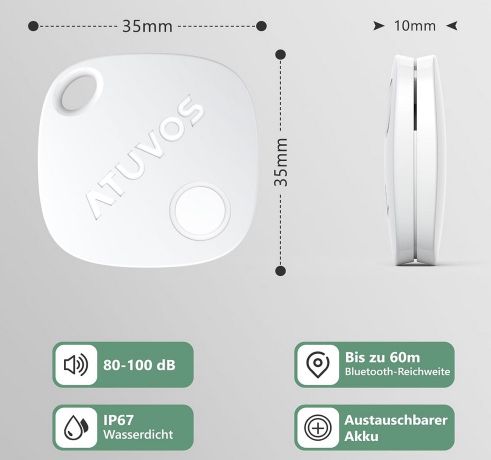 2x ATUVOS Schlüsselfinder für iOS für 13,49€ (statt 20€)