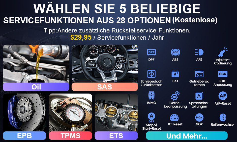 ThinkScan Plus S7 OBD2 Diagnosegerät mit 7 System / 5 Servicefunktionen für 89,99€ (statt 140€)