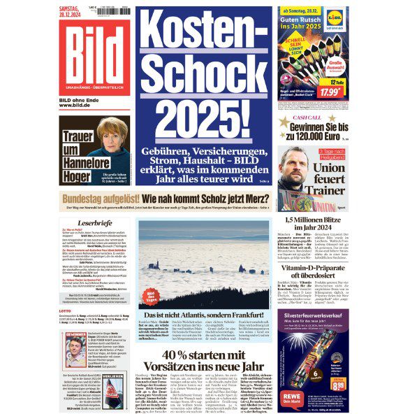 📄 Kostenlos: BILD Zeitung 12 Tage lesen + GRATIS Kaffeebecher oder Nackenkissen