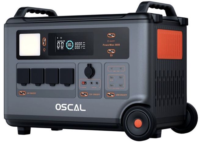 Oscal PowerMax 3600 LiFePO4 Powerstation mit 3600Wh / 3600W für 1.349€ (statt 1.599€)