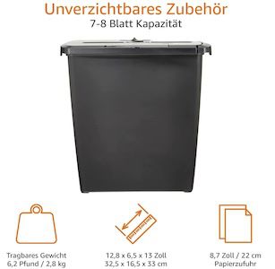 Amazon Basics 7 8 Blätter Aktenvernichter für 32,50€ (statt 39€)