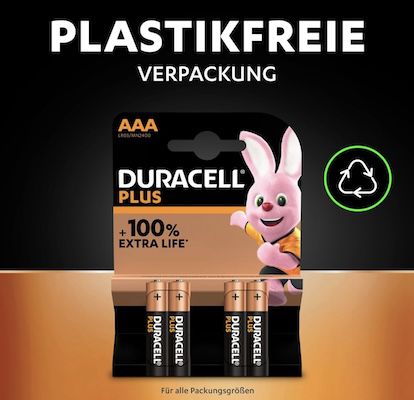 🔋 36x Duracell Plus AAA Batterien ab 25,83€ (statt 32€)