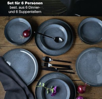 🍽️ Moritz & Moritz 12 tlg Tafel Service in Blau für 52,49€ (statt 70€)