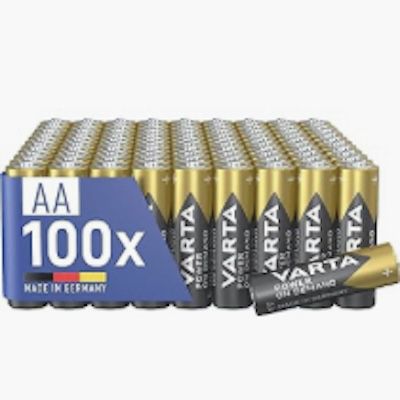 100x VARTA Power on Demand AA Batterien für 29,99€ (statt 40€)