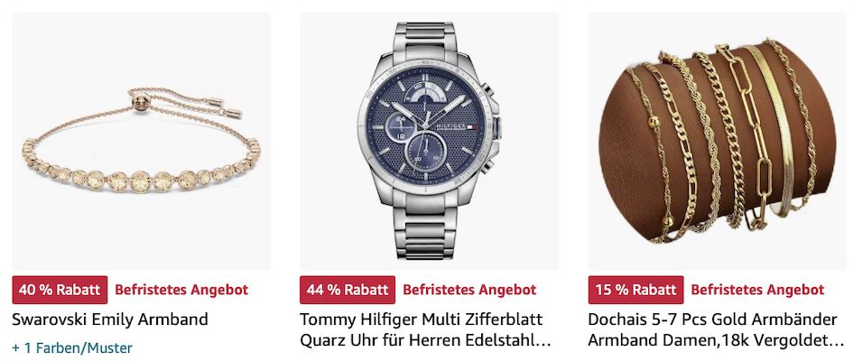 Amazon: Uhren und Schmuck stark reduziert z.B. Tommy Hilfiger Herrenuhr für 114€ (statt 138€)