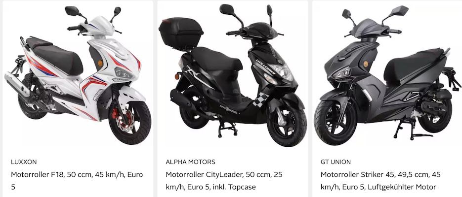 🏍️ OTTO: Motorisierte Zweiräder & E Bikes stark reduziert z.B. GT UNION Mofa für 1.769€ (statt 2.039€)