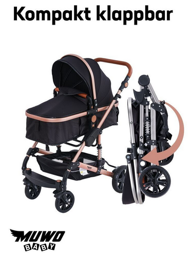 MUWO 3 in 1 Kombi Kinderwagen Komplettset grün für 88,88€ (statt 144€)