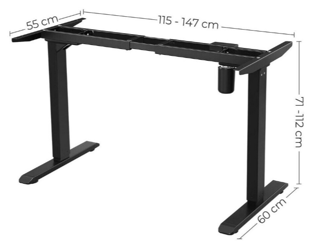 SONGMICS Elektrisch höhenverstellbares Tischgestell für 125,99€ (statt 154€)