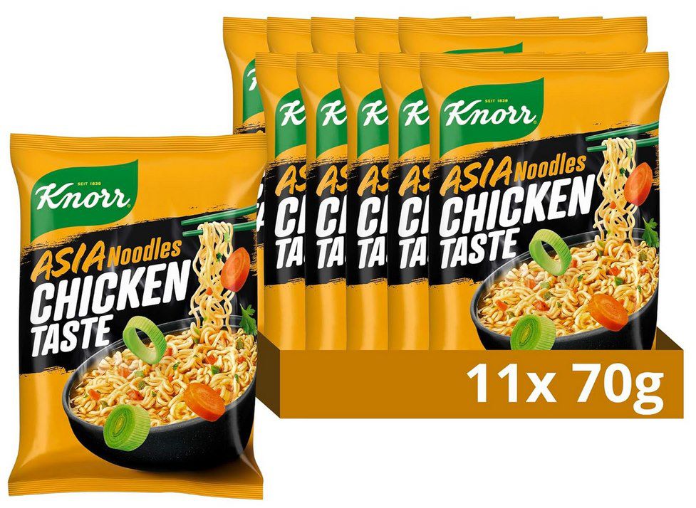 11x Knorr Instant Nudeln Chicken Taste Asia Snack ab 4,97€ (statt 10€)