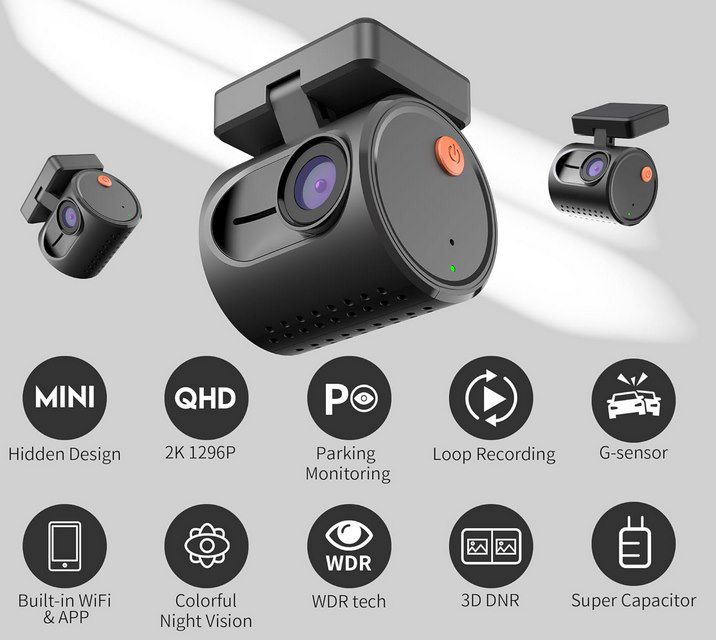 KAWA Mini 3 Dashcam mit 1296P QHD & App Anbindung für 29,99€ (statt 60€)