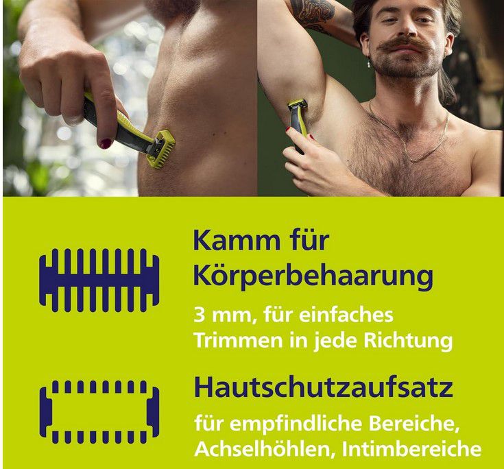 Philips OneBlade QP624/50 Doppel Pack 360 Klingen + Trimmer für 20,50€ (statt 30€)