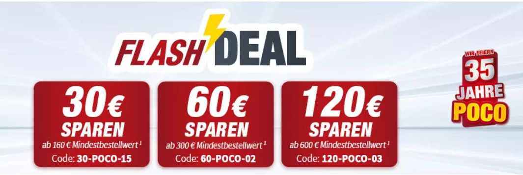 Poco Flash⚡Deal⚡bis Mitternacht max. 120€ Rabatt!