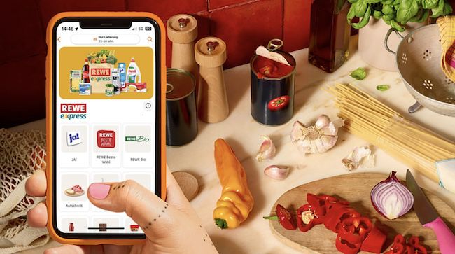 REWE und Lieferando kooperieren für Expresslieferungen von Lebensmitteln