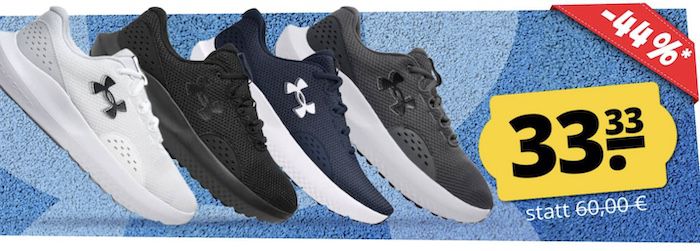 Under Armour Charged Surge 4 Herren Laufschuhe für 38,28€ (statt 45€)