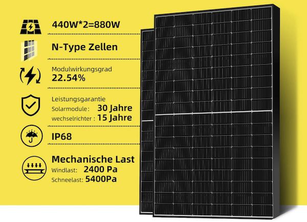 ALLDREI Balkonkraftwerk 880W + Anker E1600 Pro inkl. Smartmeter für 1.099€ (statt 1.212€)