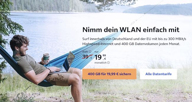 o2 Kunden: Datentarif o2 Data XXL mit 400GB für 19,99€ mtl.