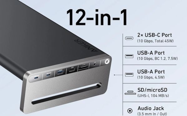 Anker 675 USB C Docking Station 12 in 1 für 187,41€ (statt 250€)