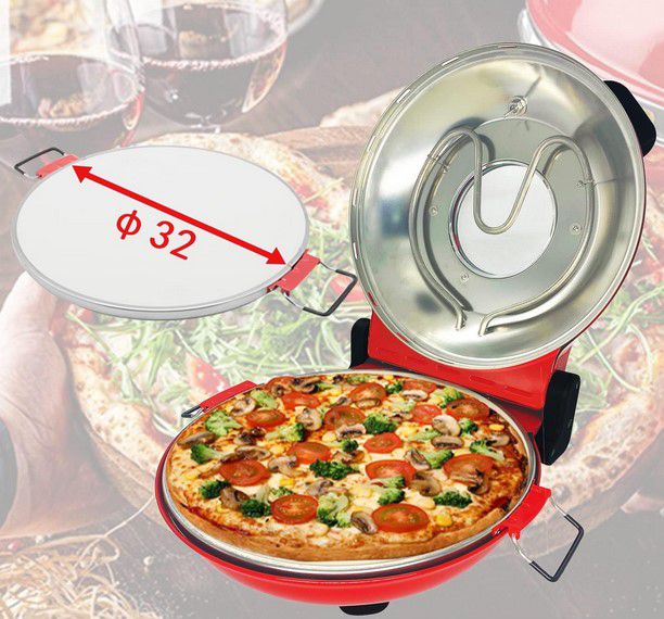 Klaif elektrischer roter Pizzabäcker bis 420 ℃ für 59,49€ (statt 70€)