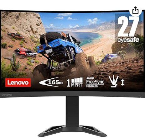 Lenovo G27c -30 27″ FHD curved Gaming Monitor 165 Hz für 154,99€ (statt 213€)