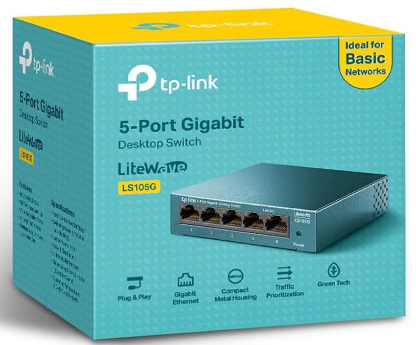 TP Link LS105G 5 Ports Gigabit Netzwerk Switch für 11,80€ (statt 18)