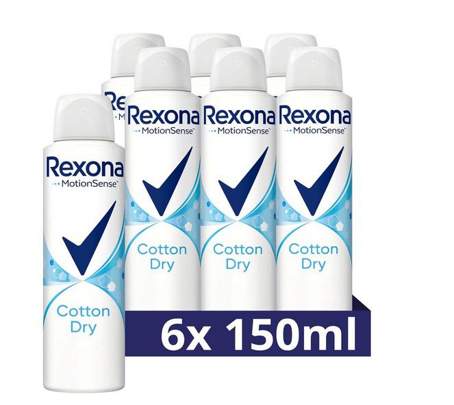 6x Rexona MotionSense Deo Spray Cotton Dry für 7,29€ (statt 13,50€)