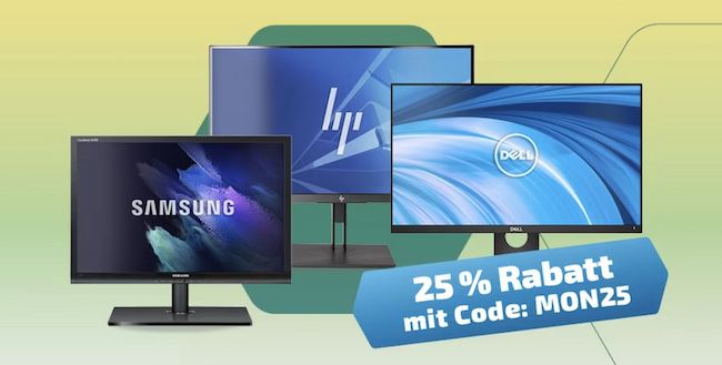 🖥️ 25% Rabatt auf gebrauchte Monitore inkl. Garantie   Acer, Dell, Lenovo, LG, Philips & Samsung