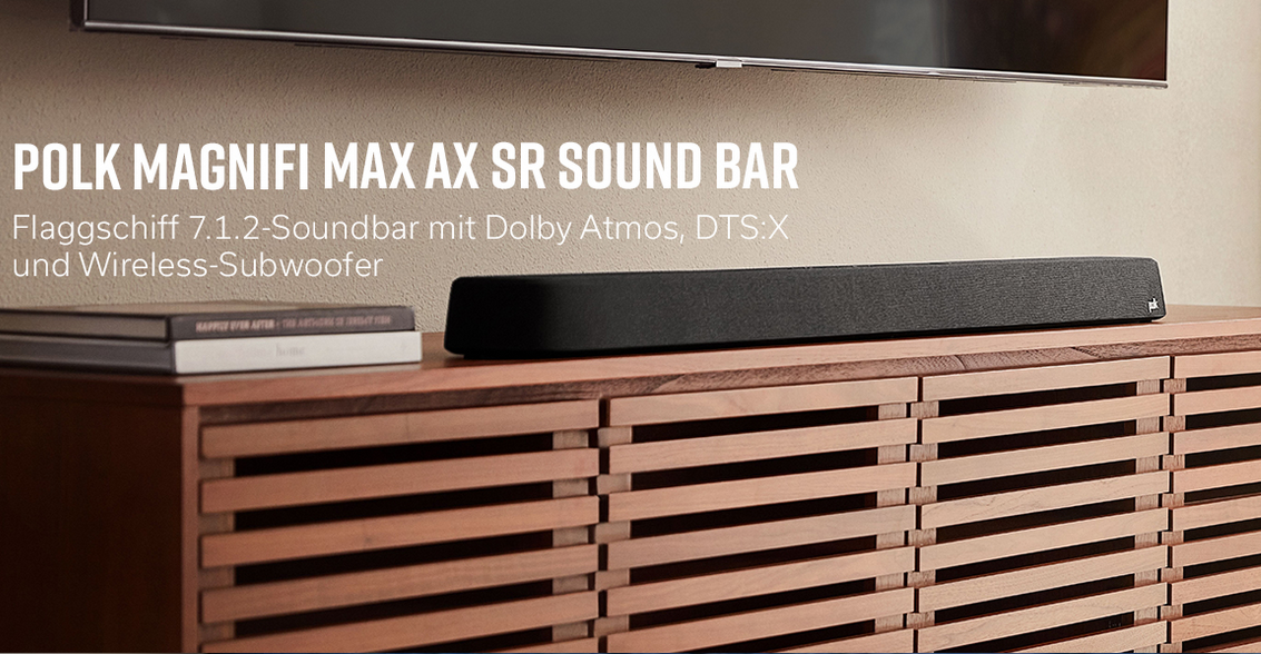 Polk MagniFi Max AX SR 7.1.2 Heimkino Soundbar Subwoofer für 499€ (statt 749€)