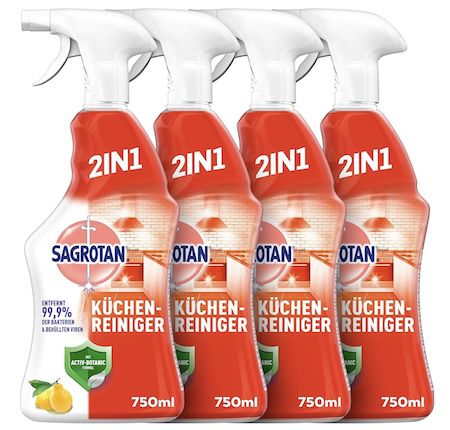 4x Sagrotan Allzweck Reiniger Spritzige Zitrone für 7,32€ (statt 13€)