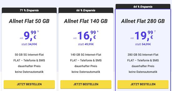 Mega SIM: o2 Allnet Flat mit 50GB 5G für 9,99€ mtl.   monatlich kündbar!