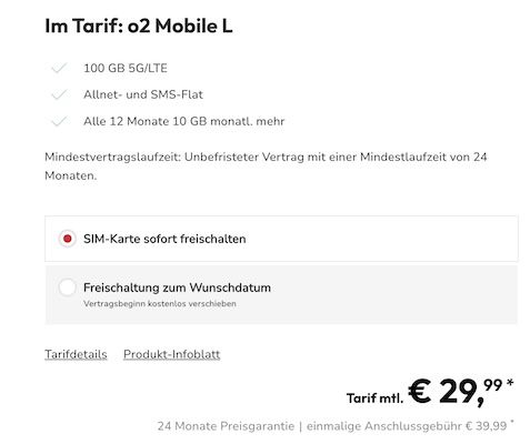 Google Pixel 9 für 9,95€ + o2 Allnet 100GB 5G 29,99€ mtl.