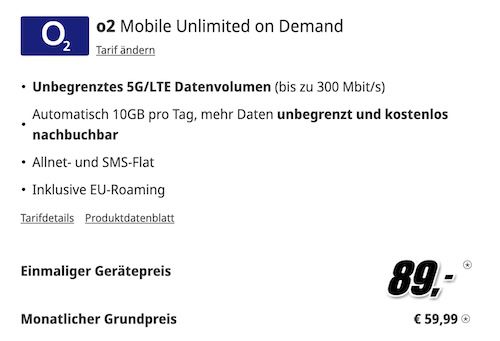 Samsung Galaxy S24 Ultra für 89€ + o2 Allnet mit unlimited 5G/LTE für 59,99€ mtl.