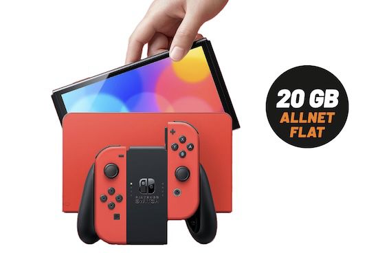 💥 Nintendo Switch OLED für 29,99€ + Telekom Allnet 20GB für 14,99€ mtl.