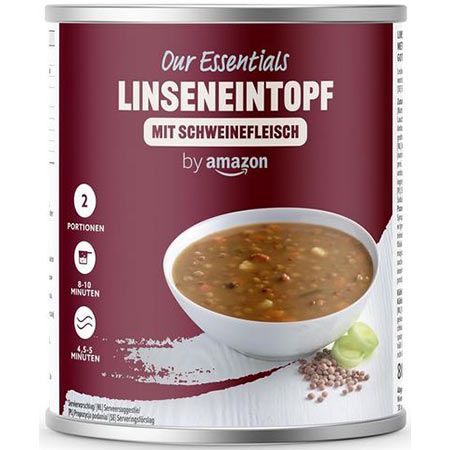 4x by Amazon Linseneintopf mit Schweinefleisch, 800g ab 6,33€ (statt 8€)