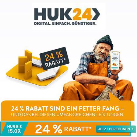 HUK24: -24% auf Privathaftpflicht oder Hausrat – z.B. Classic Plus nur 32€ im Jahr (statt 43€)