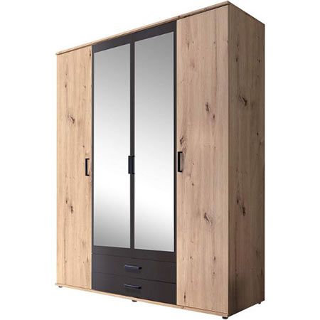 Stella Trading Chicago Kleiderschrank in Artisan Eiche Optik für 283,99€ (statt 334€)