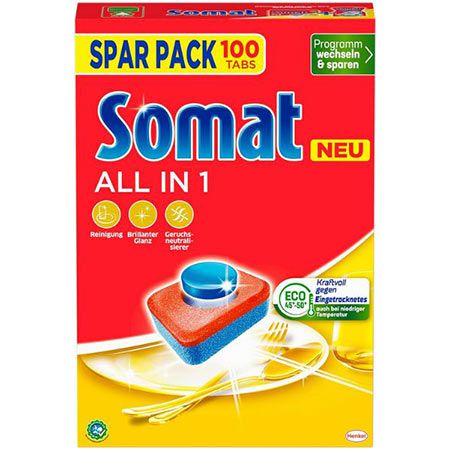 100er Pack Somat All in 1 Spülmaschinen Tabs ab 9,99€ (statt 17€)