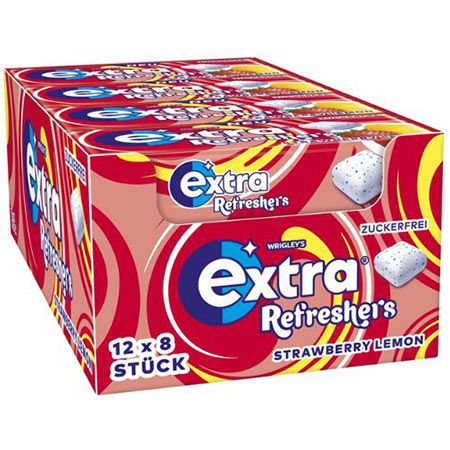 12 x 8er Pack Extra Refreshers Strawberry Lemon Kaugummi ab 8,25€ (statt 12€)