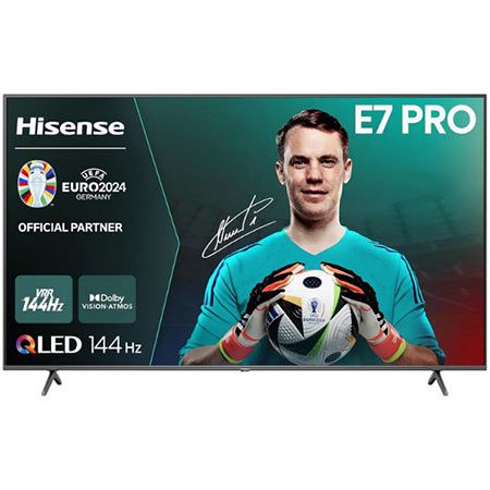 📺Hisense 75E7NQ Pro 75″ 4K UHD QLED Smart TV mit 144Hz für 999€ (statt 1.300€)