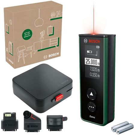 Bosch Laser Entfernungsmesser Zamo (4. Gen) mit 3 Aufsätzen für 67,49€ (statt 78€)