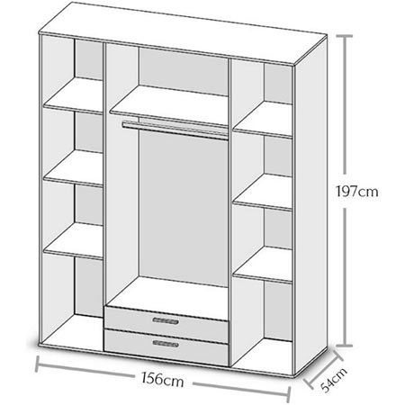 Stella Trading Chicago Kleiderschrank in Artisan Eiche Optik für 283,99€ (statt 334€)