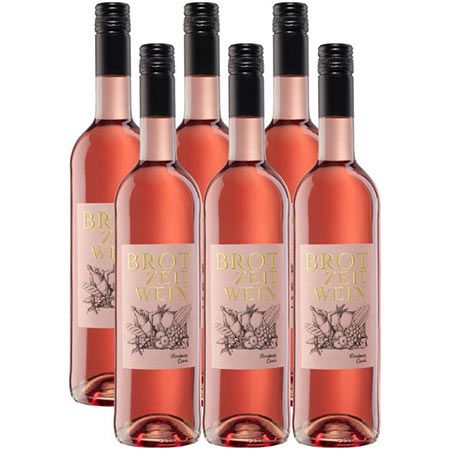 6 Flaschen Brotzeit Wein Cuvée Rosé, 0,75L für 12,49€ (statt 21€)