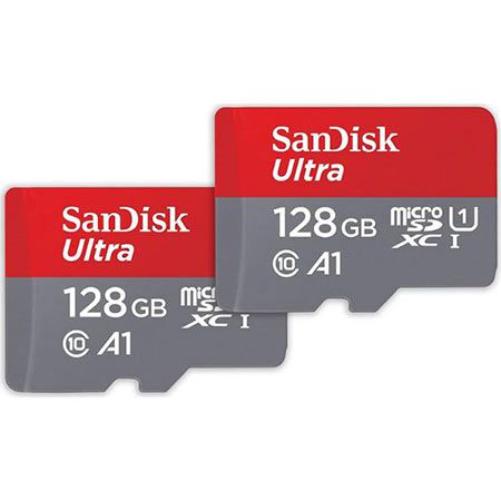 2er Pack SanDisk Ultra microSDXC UHS-I-Speicherkarte, 128GB für 22,99€ (statt 28€)