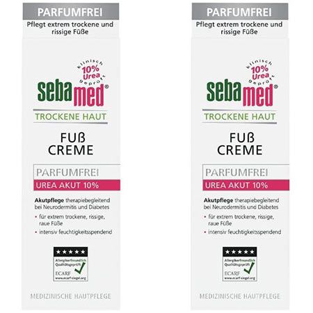 2er Pack Sebamed Trockene Haut Fußcreme Urea Akut, je 100ml für 4,90€ (statt 8€)