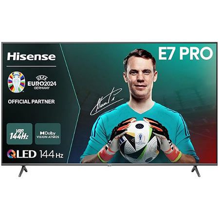 Hisense 65E7NQ Pro 65″ 4K UHD QLED Smart TV, 144Hz für 699€ (statt 860€)