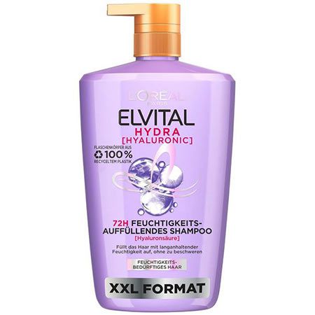 1 Liter LOréal Paris Elvital Hydra Hyaluronic Shampoo ab 6,33€ (statt 10€)