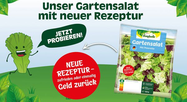 Gartensalat von Bonduelle ausprobieren  bei Unzufriedenheit Geld zurück