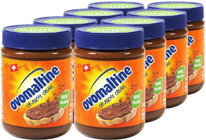 Schnell!? 8 x Ovomaltine Crunchy Cream Brotaufstrich 380g ab 24,84€ (statt 36€)